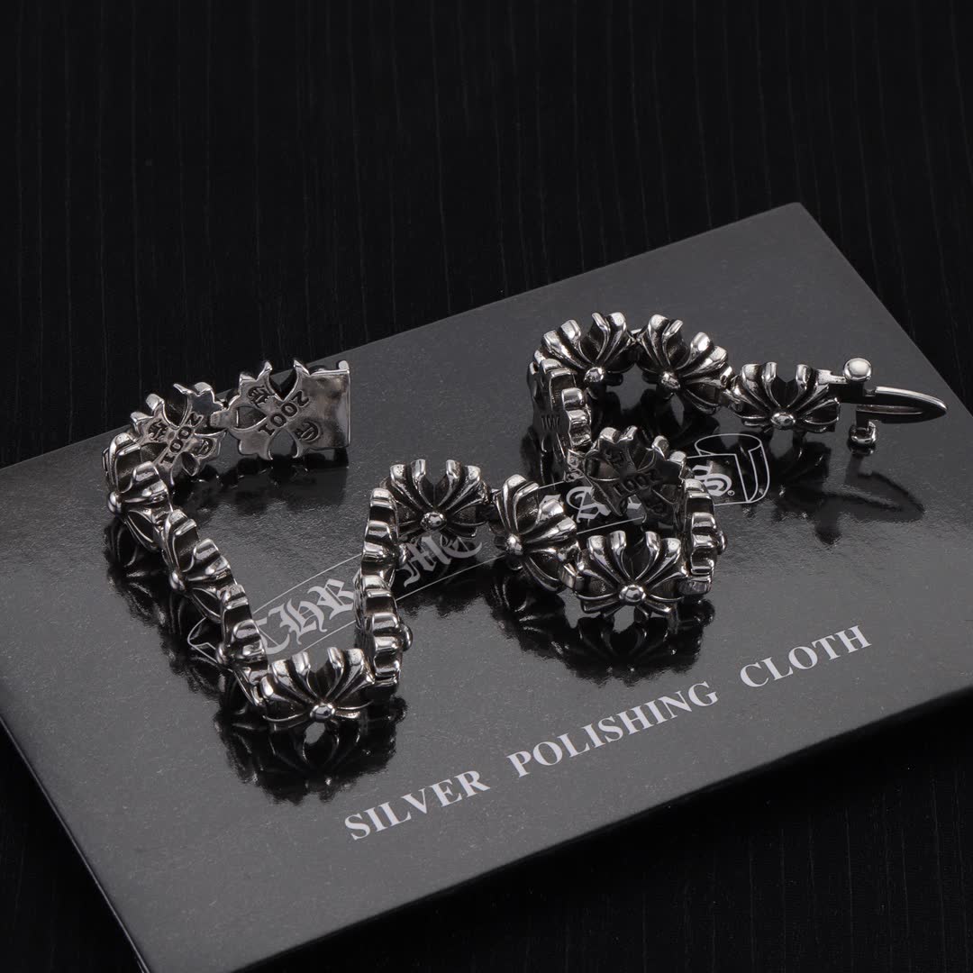 Chrome Hearts Silver Flower Bracelet